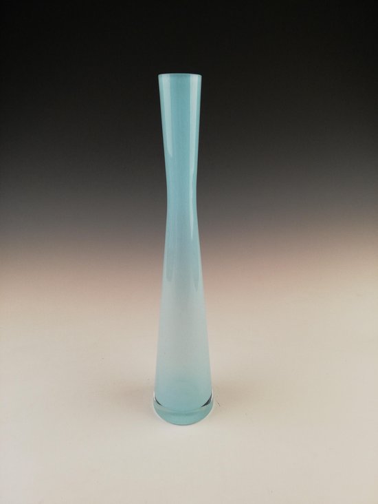 Bonny - Vaas soliflor - CADEAU tip - Lazul - Blauw - (H)40cm - Mondgeblazen - Glas