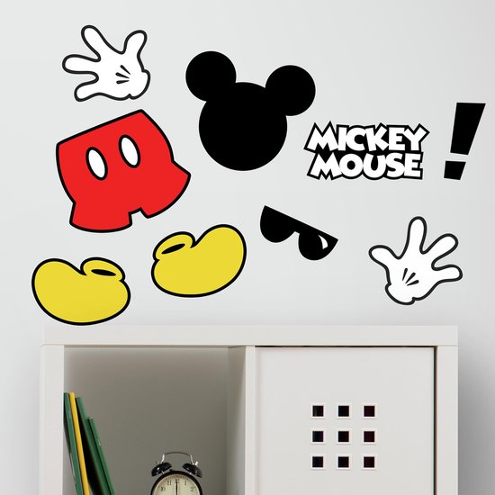 muurstickers Mickey Mouse vinyl 9 stuks
