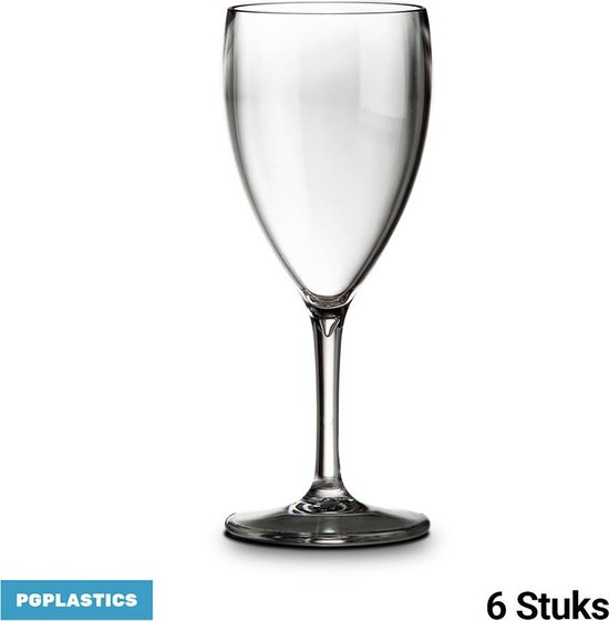 6x Wijnglazen 34cl - Vino Glas - Kunststof Polycarbonaat - -... |