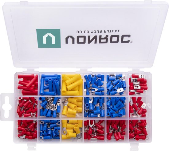 Pince à dénuder automatique VONROC Professional - VONROC à sertir et isolant - Avec jeu d'accessoires de 270 pièces