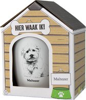 Mok – Maltezer – Dier – Puppy – Hond – Dieren – Mokken en bekers – Keramiek – Mokken - Porselein -  Honden – Cadeau -  Kado