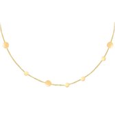 LOUVABEL - Ketting - Goud - Minimalistisch - Cirkels - Stainless Steel