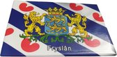 Koelkast magneet vlag met wapen van Friesland - Fryslan
