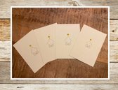 DyArt- Kerstkaarten-Kerststal- Setprijs 4 stuks- Orgineel handgetekend- A6 formaat- Eco kaart