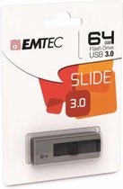 Clé USB Emtec B250 Slide 64 GB USB Type-A 3.2 Gen 1 (3.1 Gen 1) Grijs