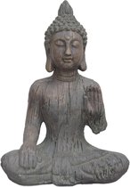 Boeddha Zittend C 34x24x50cm - Boeddha Beeld - Bruin Hout Effect