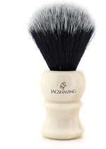 Scheerkwast voor heren uiterlijke verzorging synthetisch haar en ivoor omgaan – cadeau voor heren (Long Handle Shaving Brush)