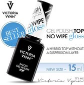 Victoria Vynn™ - Gel nagellak - Topcoat No Wipe GLOSS 15 ml. - Topgel zonder plaklaag - de must have voor iedere professional - groot formaat