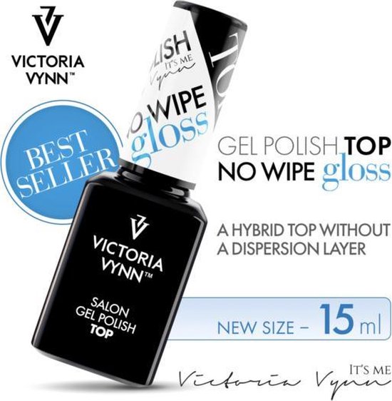 Victoria Vynn Top No Wipe Gloss UV/LED Gel Nagellack, 15 Ml – Soak-off, Hitzeaktiviert