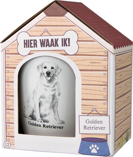 Mok – Golden Retriever – Dier – Puppy – Hond – Dieren – Mokken en bekers – Keramiek – Mokken - Porselein -  Honden – Cadeau -  Kado