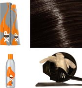 XP100 haarverf pakket kleur 5.3  Lichtbruin & Goud (1x 100ML) met 3% waterstof ( 1x 250ML) incl verfbakje, kwast, maatbeker, puntkam en handschoenen