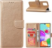 Samsung Galaxy A42 book case - cover - portemonnee hoesje - Samsung Galaxy A42 hoesje wallet hoes - GOUD - EPICMOBILE