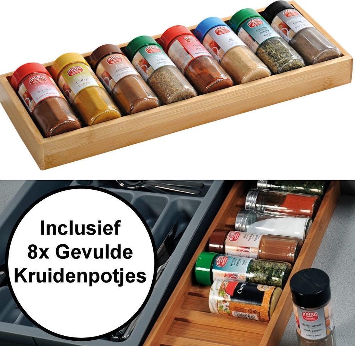 radiator Inheems Eerbetoon FSC® Houten Kruiden Organizer - Tray voor Keuken La - Opbergen Kruiden &  Specerijen... | bol.com