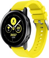 Siliconen Smartwatch bandje - Geschikt voor  Samsung Galaxy Watch Active silicone band - geel - Horlogeband / Polsband / Armband