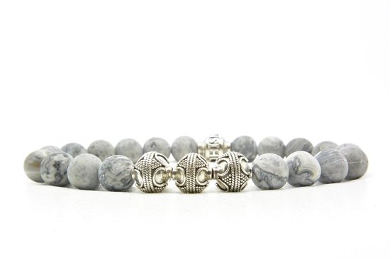 Beaddhism - Bracelet - Le Duif - Argent - Yin 3-8 mm - 23 cm