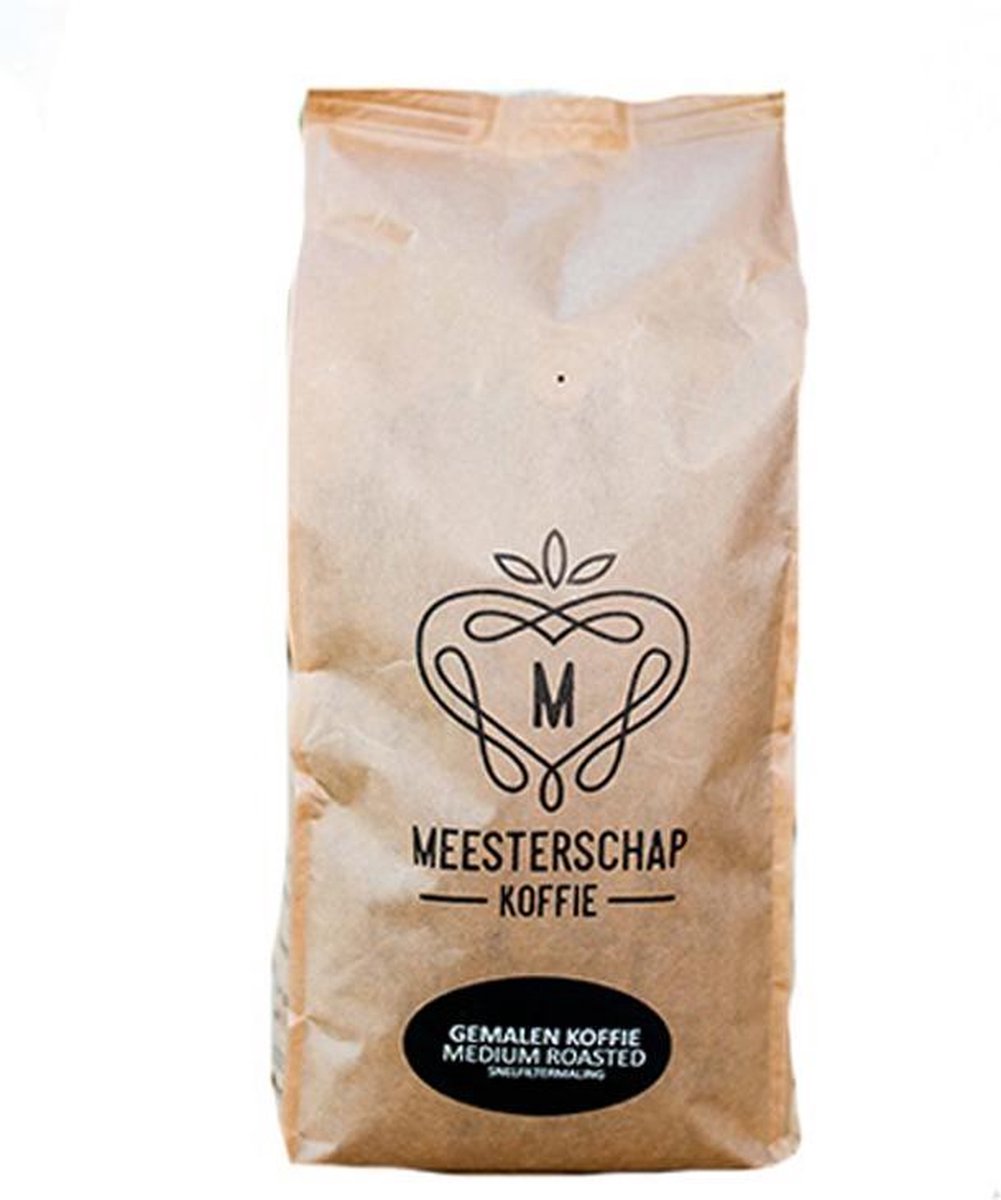 Goedkoopste Meesterschap | Snelfilter koffie | Medium Roast | Blik 8 x 1 kg
