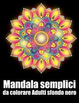 Mandala semplici da colorare Adulti sfondo nero