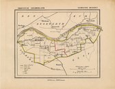 Historische kaart, plattegrond van gemeente Heteren ( Heteren en Driel) in Gelderland uit 1867 door Kuyper van Kaartcadeau.com