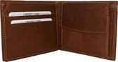 Pluto Lederwaren - Compact Leren Portemonnee RFID - Volledig Leer - Cognac - 100% RFID / Anti Skim