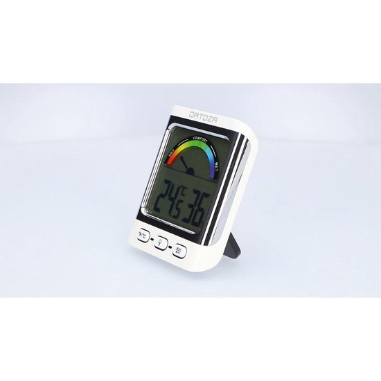 JEDEW Hygrometer, thermometer, digitale vochtigheidsmeter, indoor/outdoor, vochtigheidsmonitor, reptiel, thermometer voor humidors, Greenhouse, tuin, Cellar Fahrenheit (℉) of Celsius (℃), zwart, 4