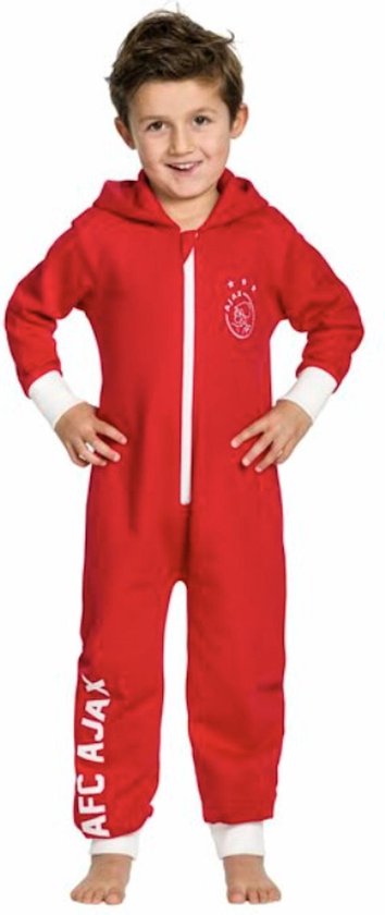 Ajax kinderonesie - pyjama - rood en wit - 116/122 | bol.com