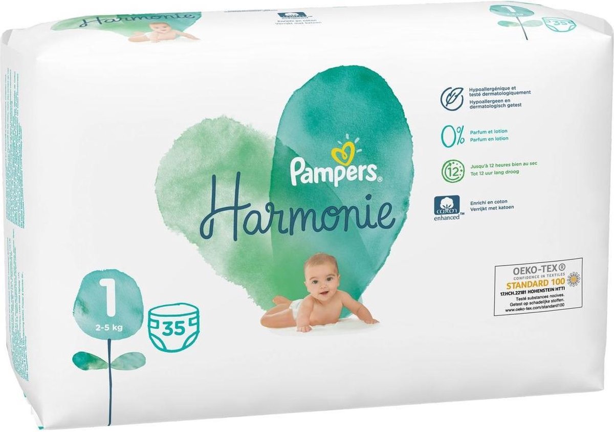 Pampers Harmonie Taille 1 (2-5 kg) - 35 couches