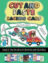 Pre K Printable Worksheets (Cut and paste - Racing Cars)