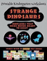 Printable Kindergarten Worksheets (Strange Dinosaurs - Cut and Paste)