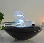 Fontein Cristal Line Tea Time 25 cm hoog - fontein voor binnen - interieur - relax - zen - waterornament - cadeau - geschenk - kerst -nieuwjaar -  relatiegeschenk - orgineel - lent
