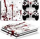 PS4 Pro Skin "Blood" - 1 console en 2 controller stickers - geschikt voor Playstation 4 Pro