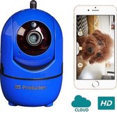 Beveiligingscamera - Huisdiercamera - WiFi - Beweeg en geluidsdetectie - Werkt met app - Blauw
