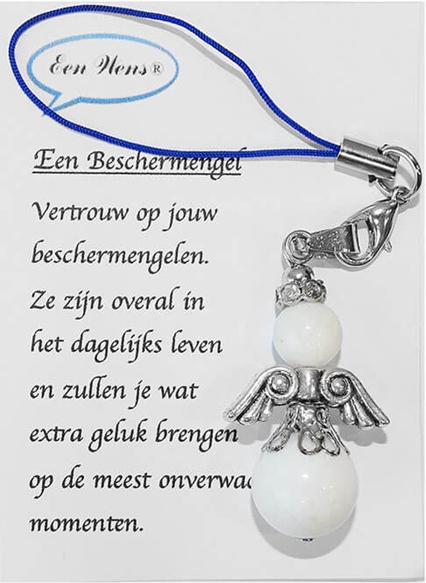 Kleine Halfedelstenen Beschermengel Witte Jade