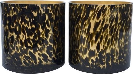 Cheetah windlichten goud 12 cm | Celtic | Cheetah Gold | Vase The World | 2 stuks