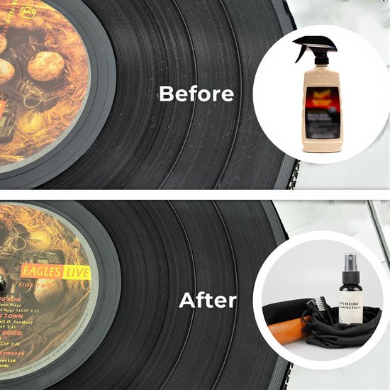 Platenborstel Premium Set - Antistatisch - Platenreiniger - LP Borstel - Vinyl Borstel - Vinyl Reiniger - LP schoonmaakset - LP Reinigingsset - LP Reiniger - Vinyl Cleaning Kit - Platen Schoonmaakset - Naaldborstel Platenspeler