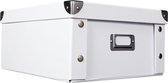 Zeller Present Opbergbox met deksel 33x33x32 cm wit - 17620 - Opvouwbaar