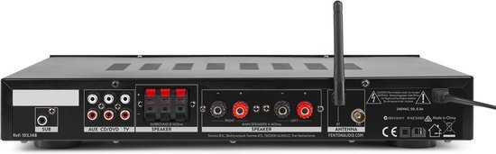 Surround versterker - Fenton AV-150BT - 5.1 versterker met Bluetooth 380W - Home cinema - Zwart — afbeelding 4