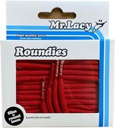 Mr. Lacy - Schoenveters-Rond- Roundies- Rood- sneaker - veters rond- lengte 130 cm lang 5mm breed extra sterk