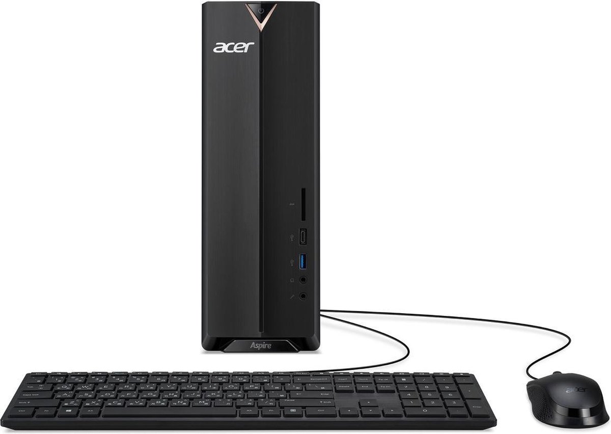 Acer Aspire XC-895 I3204 NL - Intel Core i3 (10th gen) - 8 GB - 256 GB SSD - Desktop PC - Zwart