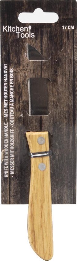 Schilmesje (4 stuks) - Aardappelschilmesje - 17cm (Lemmet: 7cm) - Schilmes met Houten Handvat - Merkloos