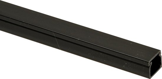dienen Wereldvenster twee Kabelgoot - kunststof - 17x15mm 2 meter - zwart | bol.com