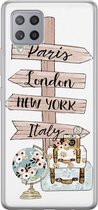 Samsung Galaxy A42 hoesje siliconen - Where to go next - Soft Case Telefoonhoesje - Tekst - Multi