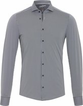 Pure - Functional Overhemd Strepen Zwart - Maat 42 - Slim-fit