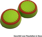 Playstation PS5 PS4 PS3 | Xbox X S One 360 | 1 Set = 2 Thumbgrips | Groen met rode cirkel