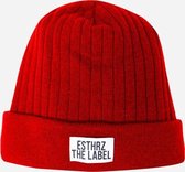 ESTHRZ LOGO BEANIE RED