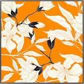 Schilderij Orange Flower (100 x 2,5 x 100 cm)