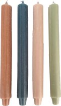 Cactula set van 4 dikke lange dinerkaarsen in Trendy kleuren 3.2 cm x 30 cm