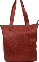 Bear Design Flora Leren XL Shopper - Rood