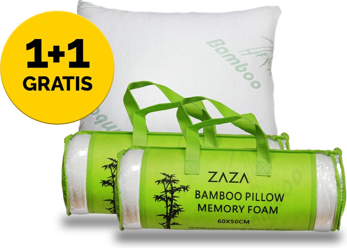 Bamboe kussen - Bamboo Kussen - Cool Comfort - ZAZA Origineel Bamboekussen  voor een... | bol.com