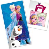 Disney Frozen cadeauset - strandlaken 140x70 cm + tas - roze