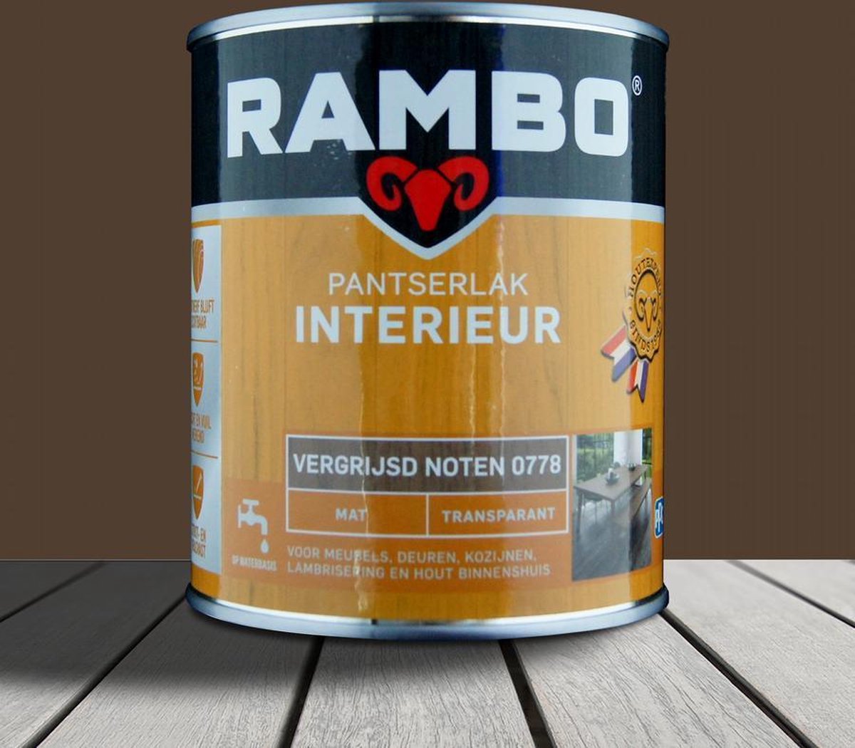 Flikkeren Magistraat Pest Rambo Pantserlak Interieur - Transparant Mat - Houtnerf Zichtbaar -  Vergrijsd Noten -... | bol.com